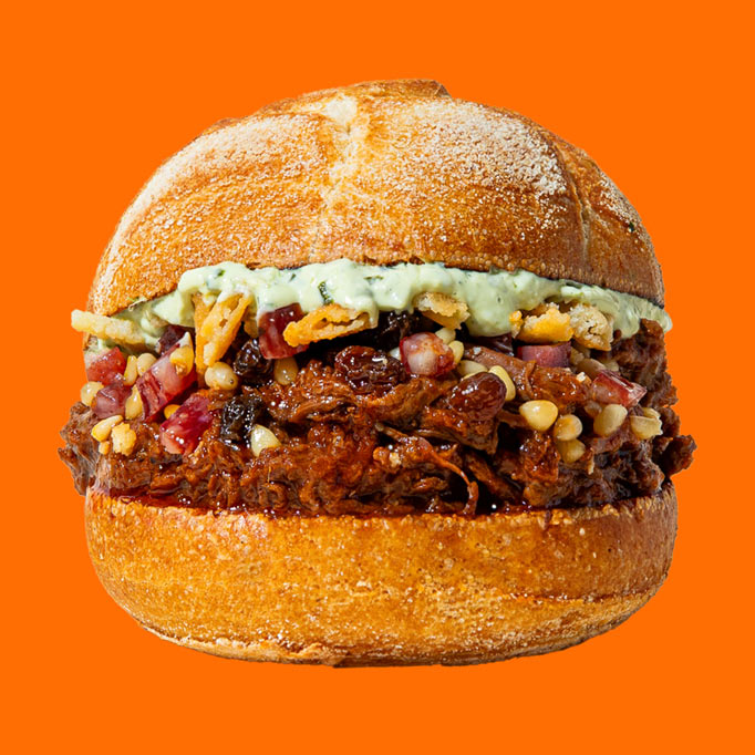 Il nuovo panino di PUOK, gemello di Genovese Astrospaziale, con la braciola.