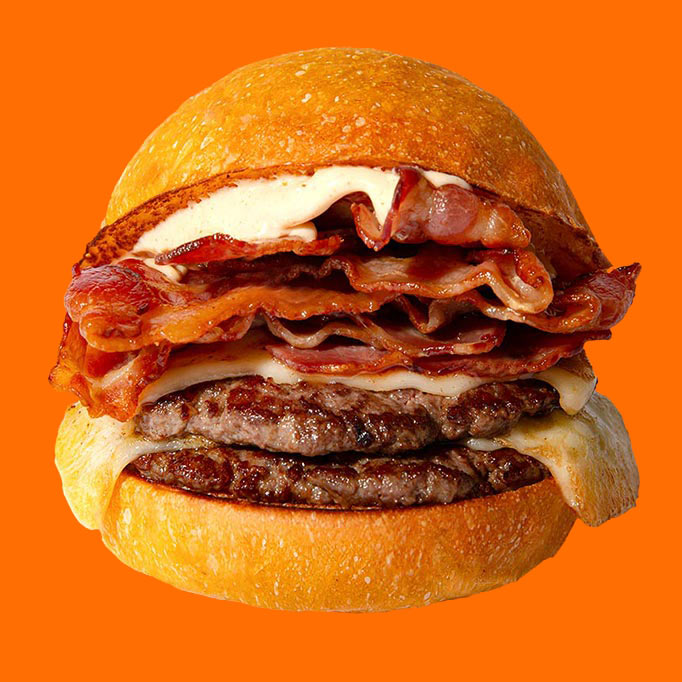 Panino con doppio hamburger PUOK